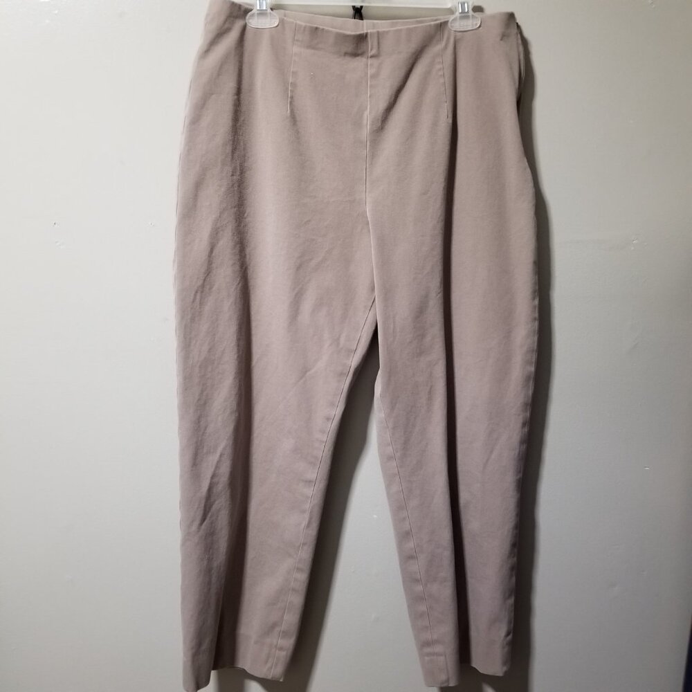Eddie Bauer Brewerton Fit Tan Ankle Pants Women's 16